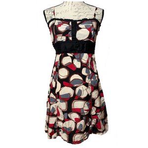 Dan Chau Fit Flare Spaghetti Strap Summer Dress Size S Multicolor
